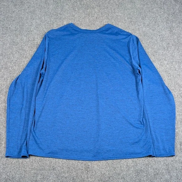 Patagonia Capilene Cool Daily Mens Large Blue Long Sleeve Mountain Graphic Tee - Picture 6 of 6